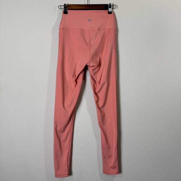 buffbunny | peach lazer cut high waisted perforated women's leggings sz M - Picture 4 of 8